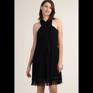 🆕 TRINA TURK Sumatra Fringe Hem Halter Dress
